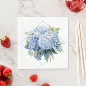 Blauwe Hydrangea Papieren Servetten (Insitu)