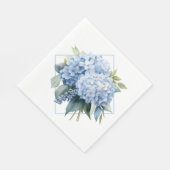 Blauwe Hydrangea Papieren Servetten (Hoek)