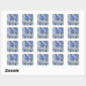 Blauwe Hydrangea Patroon Sticker Personaliseer (Vel)