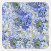 Blauwe Hydrangea Patroon Sticker Personaliseer (Voorkant)