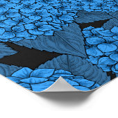 Blauwe hydrangea poster (Hoek)