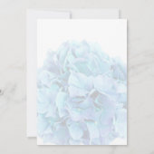 Blauwe hydrangea repetitie diner uitnodiging hydra (Achterkant)