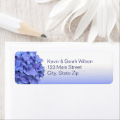 Blauwe Hydrangea retour adreslabels Etiket (Insitu)