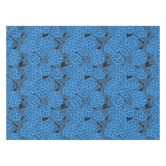 Blauwe hydrangea tafelkleed (Voorkant (Horizontaal))