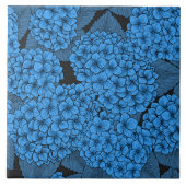 Blauwe hydrangea tegeltje (Voorkant)