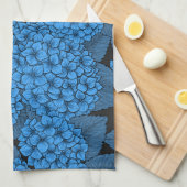 Blauwe hydrangea theedoek (Quarter Fold)