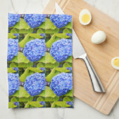 Blauwe hydrangea theedoek (Quarter Fold)