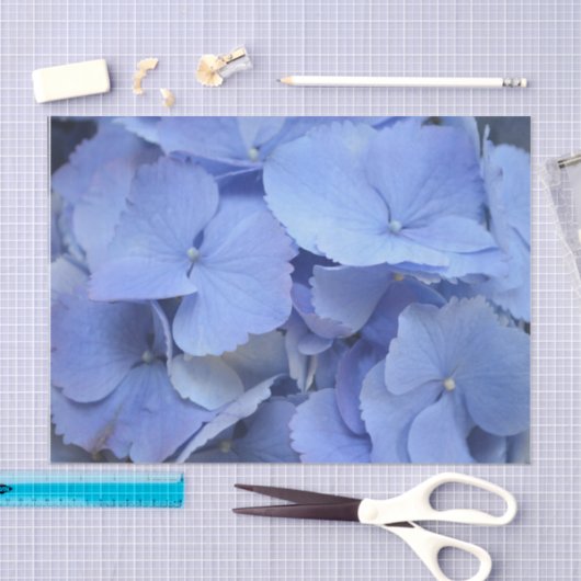 blauwe hydrangea tissuepapier (Craft)