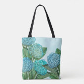 Blauwe Hydrangea Tote Tas (Achterkant)