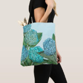 Blauwe Hydrangea Tote Tas (Dichtbij)
