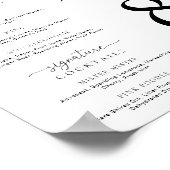 Blauwe Hydrangea Tri-Fold Bruiloft Menu Poster (Hoek)