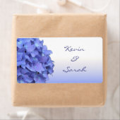 Blauwe Hydrangea trouwlabels Etiket (Insitu)