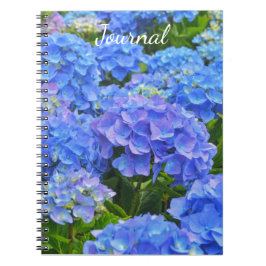Blauwe Hydrangea Tuin Bloemen Journal Spiral Notitieboek