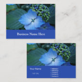 blauwe hydrangea visitekaartje (Voorkant / Achterkant)
