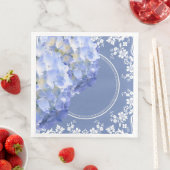 Blauwe Hydrangea White Lace Party bruiloft recepti Servet (Insitu)