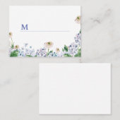 Blauwe Hydrangea Witte Roos 100e Verjaardag Plaatskaartje (Voorkant / Achterkant)