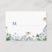 Blauwe Hydrangea Witte Roos 100e Verjaardag Plaatskaartje (Voorkant)