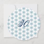 Blauwe Hydrangeas 30e Verrassingsverjaardagsfeestj Kaart (Achterkant)