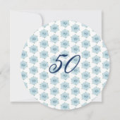 Blauwe Hydrangeas 50ste Verrassingsverjaardagsfees Kaart (Achterkant)