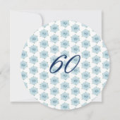 Blauwe Hydrangeas 60e Verrassingsverjaardagsfeestj Kaart (Achterkant)
