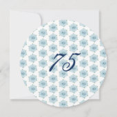 Blauwe Hydrangeas 75e Verrassingsverjaardagsfeestj Kaart (Achterkant)