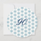 Blauwe Hydrangeas 90ste Verrassingsverjaardagsfees Kaart (Achterkant)