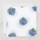 Blauwe Hydrangea's Aquarel 80ste Verjaardagsfeest  Kaart (Achterkant)