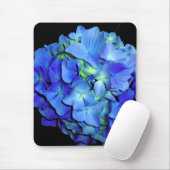 Blauwe hydrangeas, blauwe rozen, elegante blauwe b muismat (Met muis)