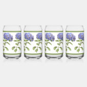 Blauwe Hydrangeas Bloemen Botanische Kunst Blikvorm Glas (Voorkant)