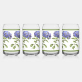 Blauwe Hydrangeas Bloemen Botanische Kunst Blikvorm Glas (Links)