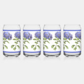 Blauwe Hydrangeas Bloemen Botanische Kunst Blikvorm Glas (Links)