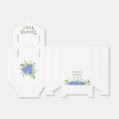 Blauwe Hydrangeas Bloemen Bruiloft Dank u Bedankdoosjes (Uitgevouwen)