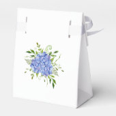 Blauwe Hydrangeas Bloemen Bruiloft Dank u Bedankdoosjes (Achterkant)