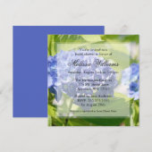 Blauwe hydrangeas Bridal Shower Invitations Kaart (Voorkant / Achterkant)