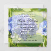 Blauwe hydrangeas Bridal Shower Invitations Kaart (Voorkant)
