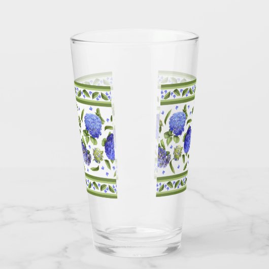 Blauwe Hydrangeas Fancy grens Glas (Links)