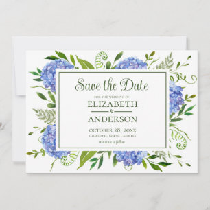 Blauwe Hydrangeas Foto Save The Date