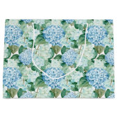 Blauwe Hydrangeas geschenkzak Groot Cadeauzakje (Voorkant)
