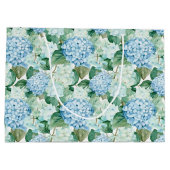 Blauwe Hydrangeas geschenkzak Groot Cadeauzakje (Achterkant)
