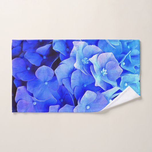 Blauwe Hydrangeas handdoek (Handdoek)