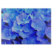 Blauwe Hydrangeas snijplank (Voorkant)