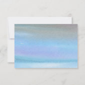 Blauwe hydrangeas waterverf florale bruiloft RSVP (Achterkant)