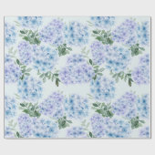 Blauwe hydrangebloemen cadeaupapier (Vlak)