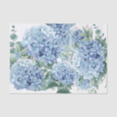 Blauwe hydrangebloemen tissuepapier (Voorkant)