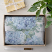 Blauwe hydrangebloemen tissuepapier (Geschenk)