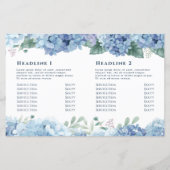 Blauwe hydrangeenbrochure (Achterkant)