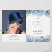 Blauwe hydrangeenbrochure (Voorkant)