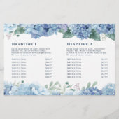 Blauwe hydrangeenbrochure (Achterkant)