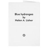 Blauwe hydrangeenkaart (Achterkant)