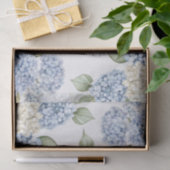 Blauwe Hydrengea Aquarel Bloem Bruids- Tissuepapier (Geschenk)